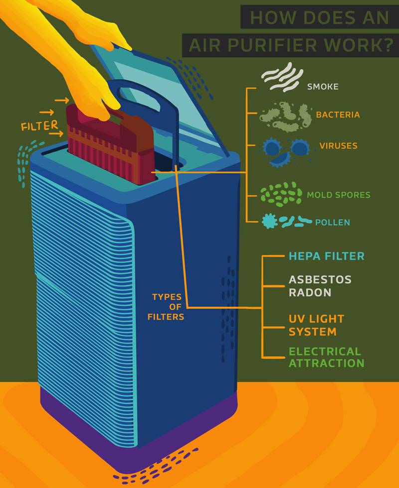 How Air Purifiers Work - Infographic