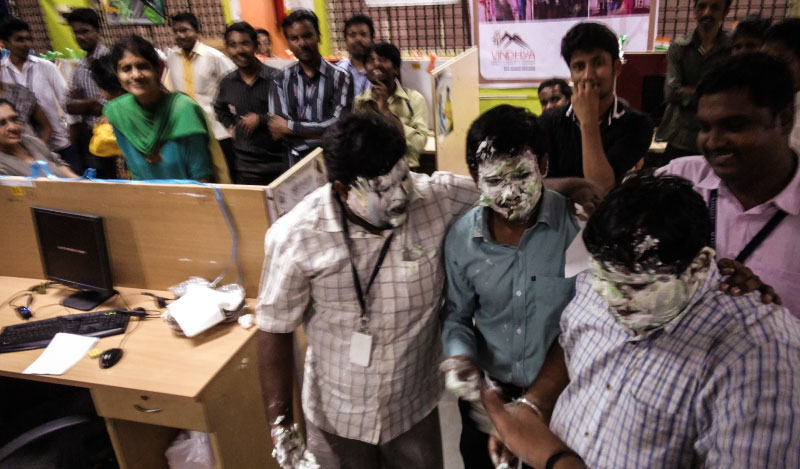 Differently abled employees at Vindhya celebrate birthdays
