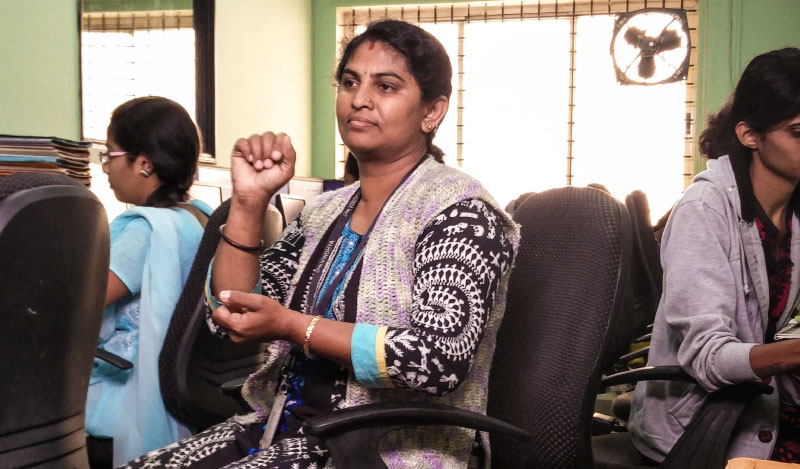 Yashoda is one of the employees at Vindhya